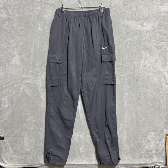 Nike Pants - Nike Cargo Pants Women's Small Black Drawstrings Pull On Pockets Basic Club Cuff